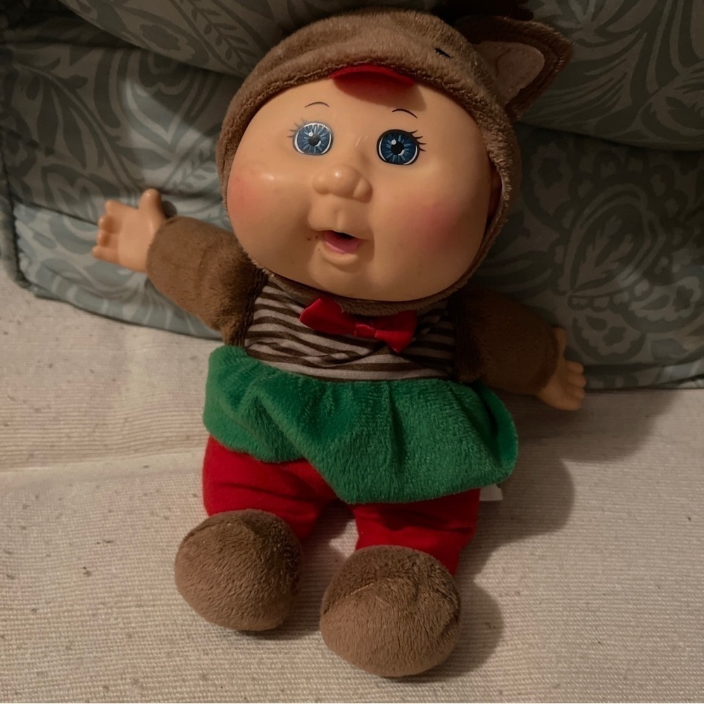 Cabbage Patch Kids Baby Rudolph Reindeer 2016 CPK 10" Doll Christmas Soft Body